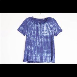 Tie Dyed T-shirt Blue Indigo Shibori: BODEN Size 6